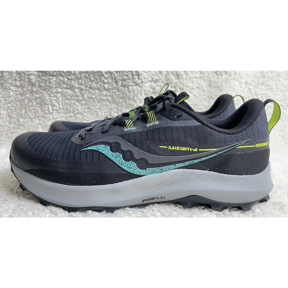 Saucony Mens Peregrine 13 S20838-15 Black Running Sneakers Size 12 4MM Offset